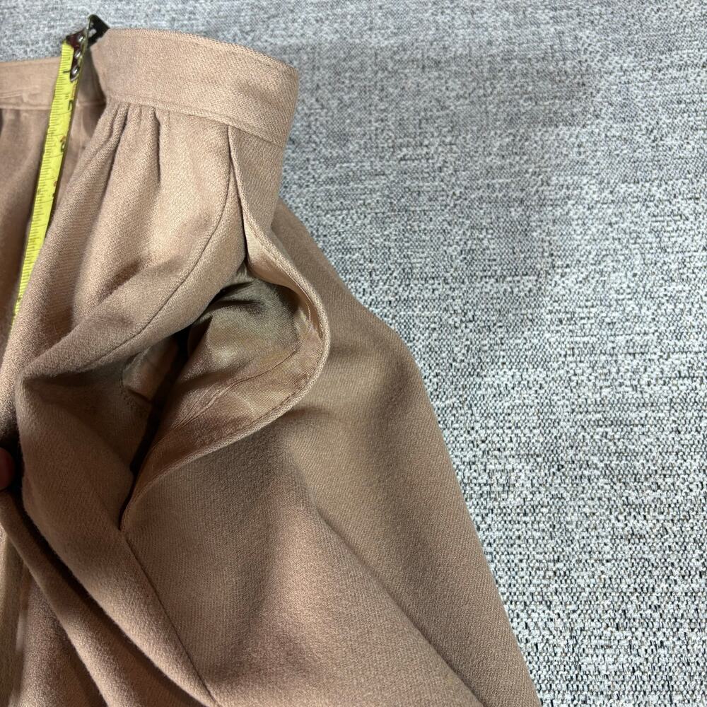 Pendleton Wool Skirt Pleated Tan USA Virgin Wool Size 14 - Picture 7 of 7